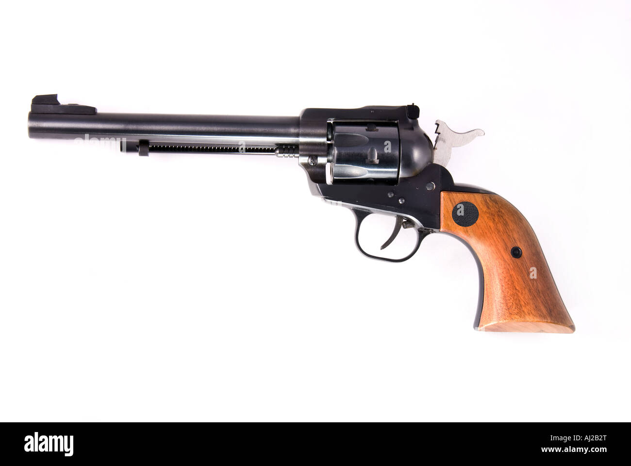 Ancienne six shooter se trouve armé et prêt à tirer Banque D'Images