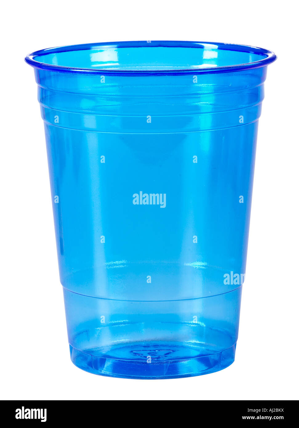 Tasse bleu plastique Banque D'Images