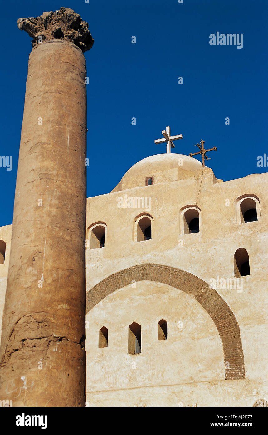 Vallée du Nil monastère Deir al Abyad Sohag Banque D'Images