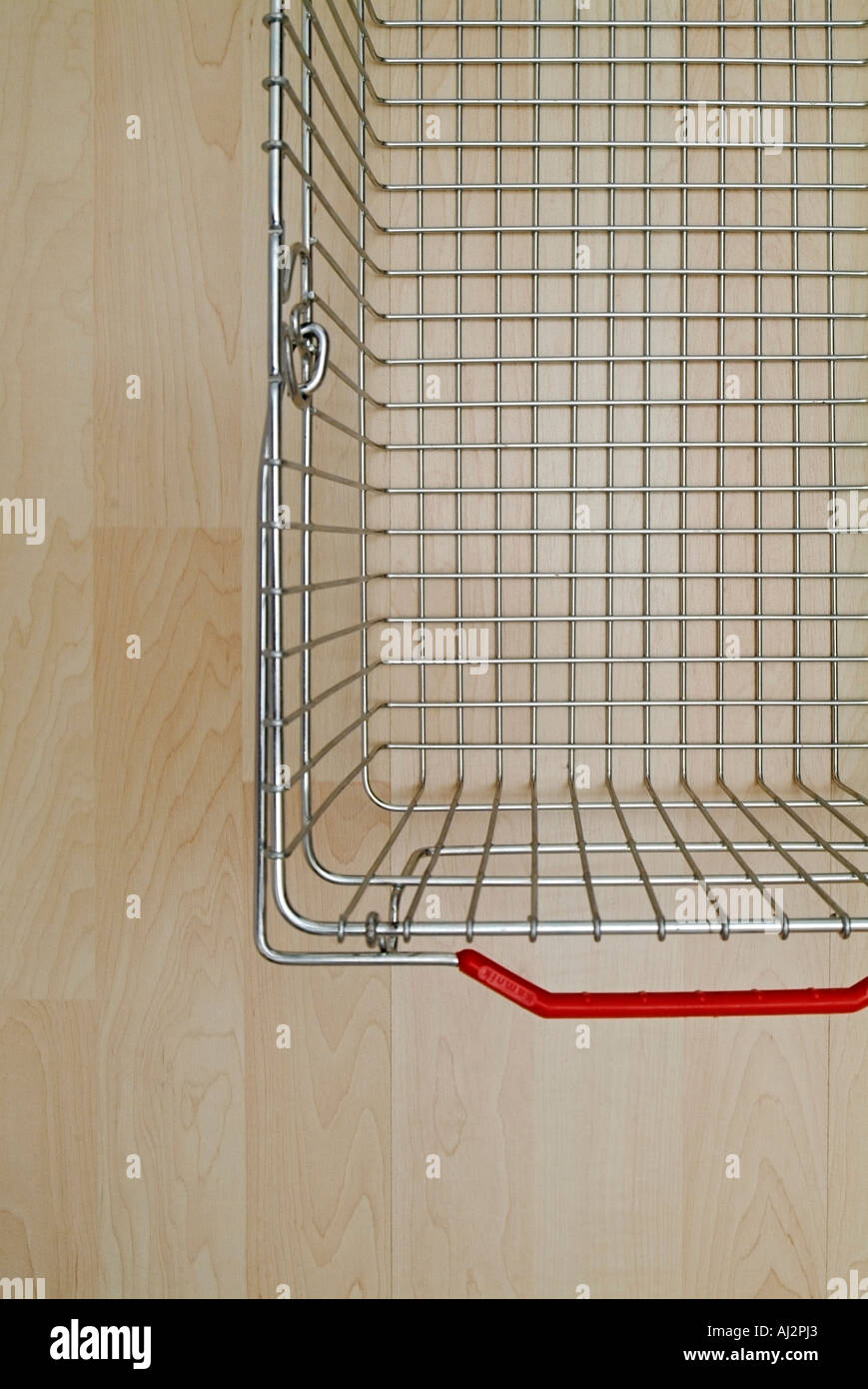 Panier vide sur un supermarché étage Vue aérienne Banque D'Images
