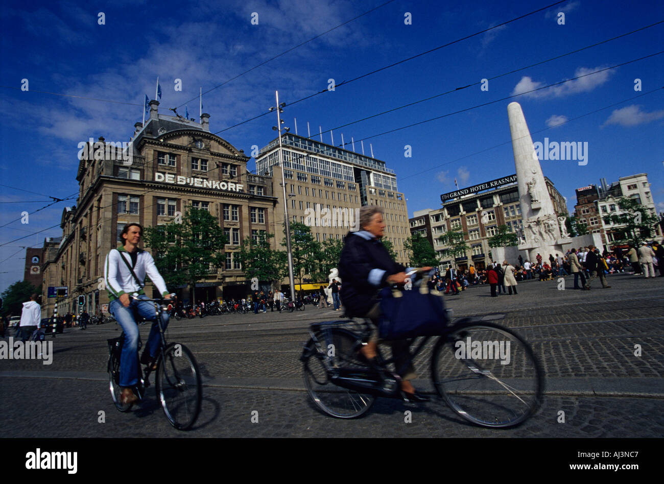 La Place du Dam à Amsterdam, Pays-Bas Banque D'Images