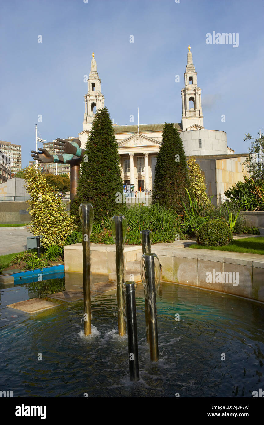 MANDELA SALLE MUNICIPALE DE JARDIN LEEDS YORKSHIRE ANGLETERRE Banque D'Images