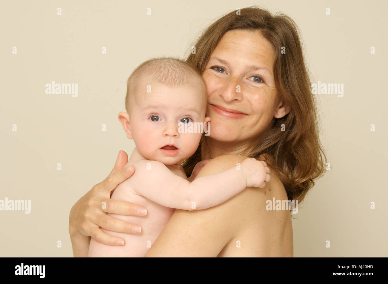 Mère et bébé Banque D'Images