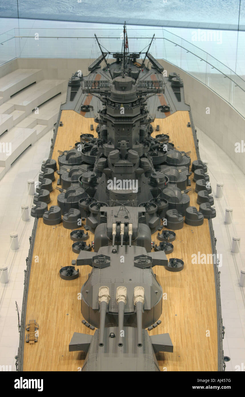 1/10 maquette de cuirassé Yamato Yamato au Japon HIROSHIMA Ville Kure Museum Banque D'Images
