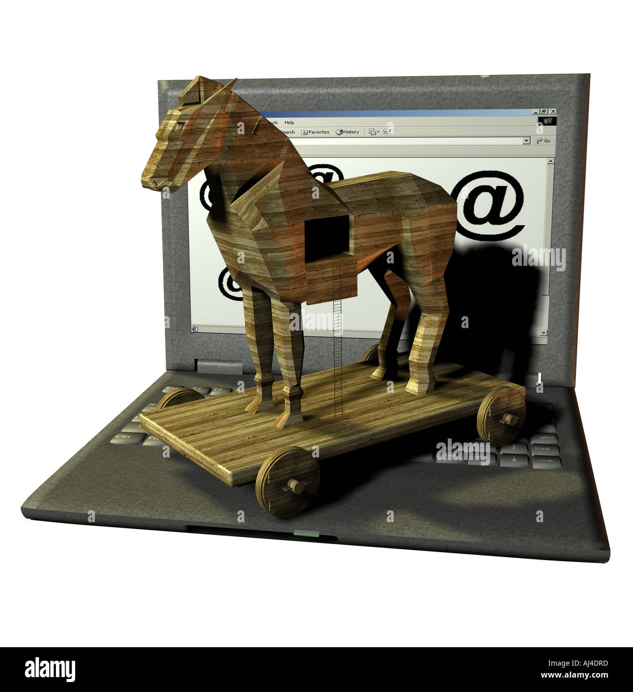 Les chevaux de Troie à partir du web Banque D'Images