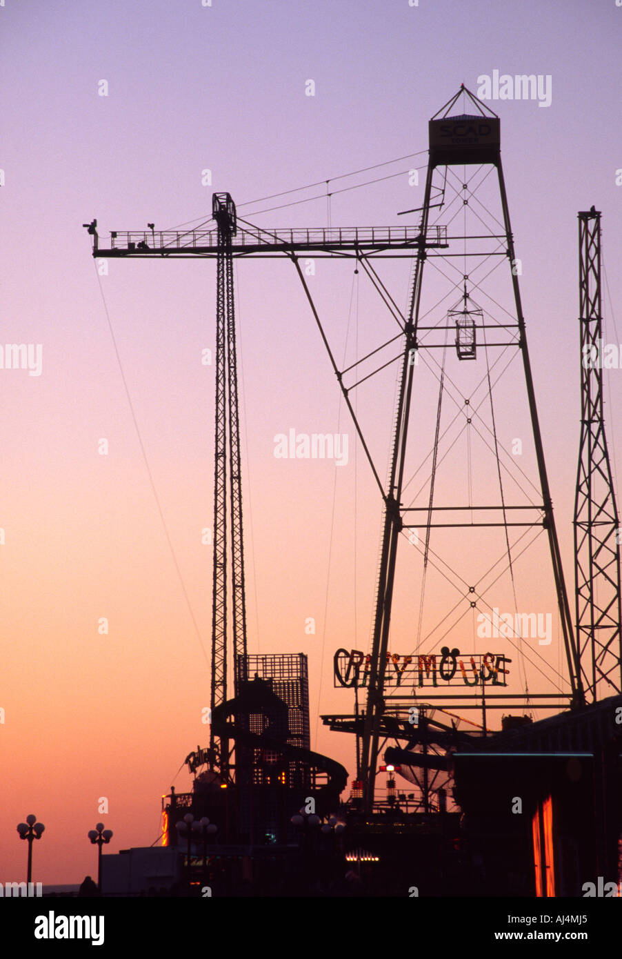 Le Crazy Mouse attraction de Blackpool en Angleterre Banque D'Images