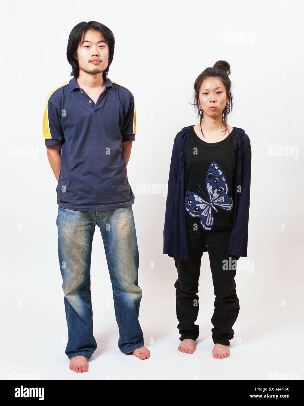 Portrait de deux jeunes gens Banque D'Images