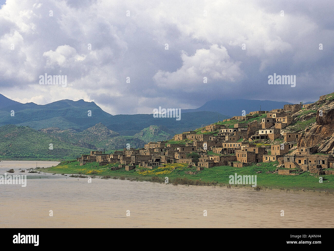 Celik Village près du Tigre, Diyarbakir, Turquie. Banque D'Images