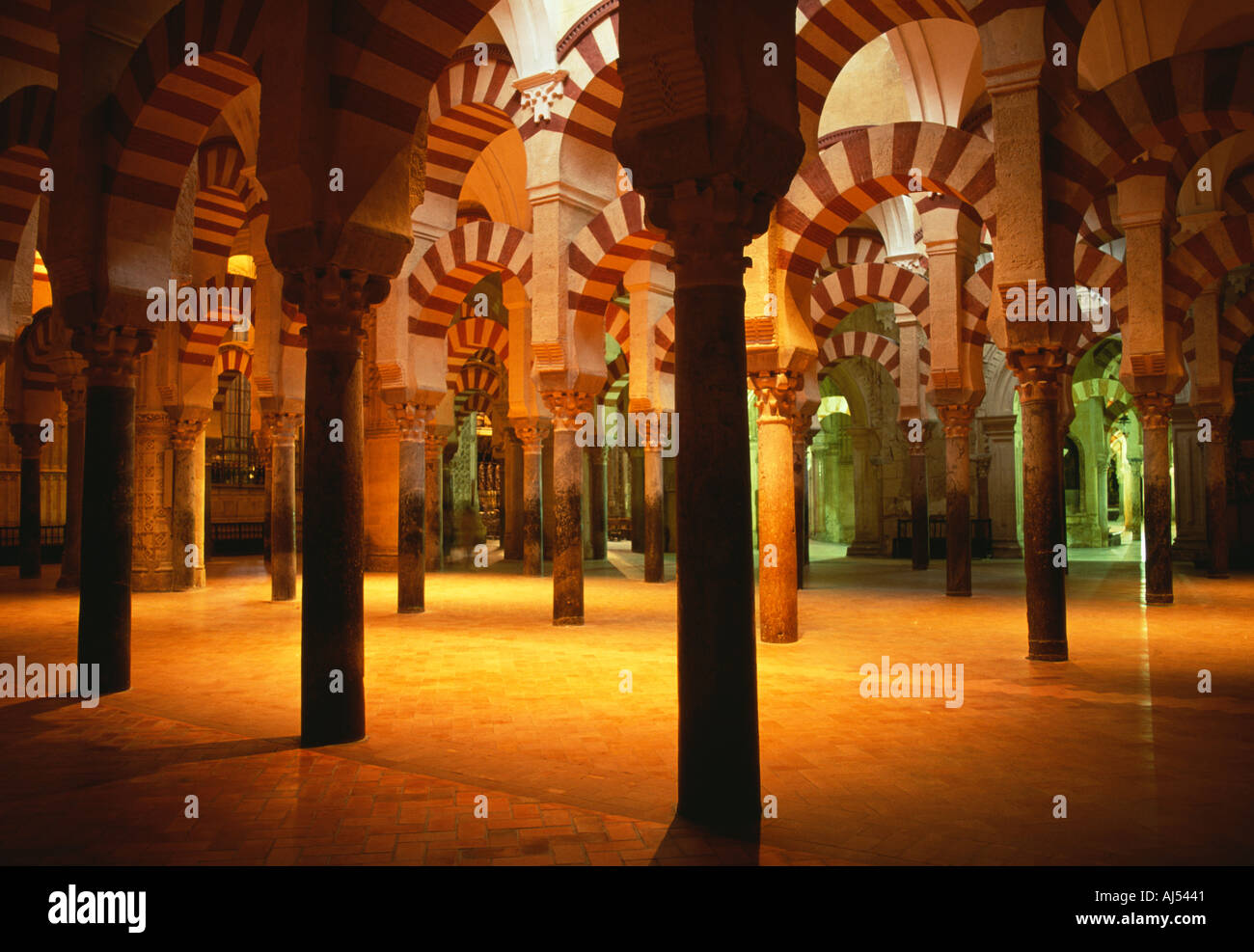 L'intérieur de la mosquée de Cordoue la Mesquita de Cordoba andalousie andalousie espagne Banque D'Images