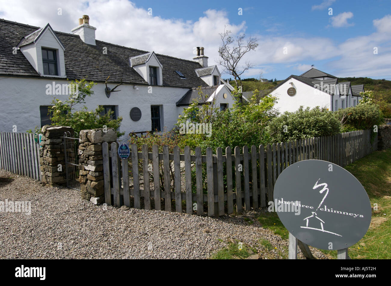 Les trois cheminées de restaurant sur l'île de Skye Banque D'Images