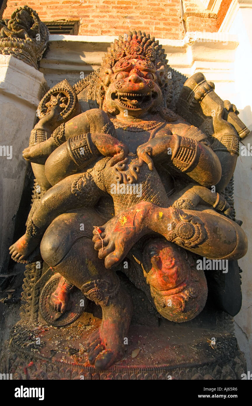 La figure A Patan PATAN NÉPAL Asie cruels entrée Banque D'Images