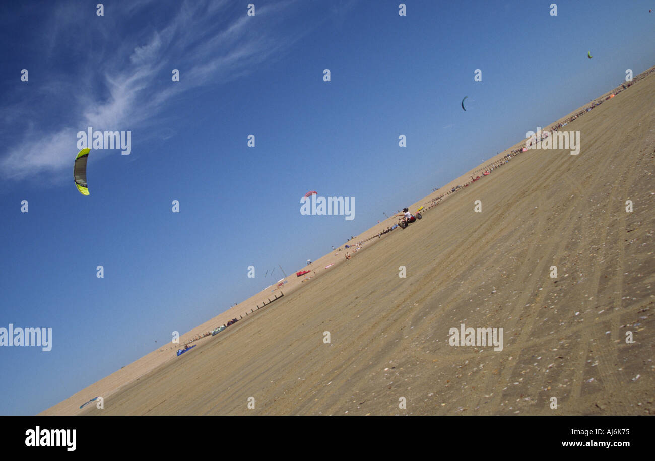 Buggy Kite sur Camber Sands West Sussex England Banque D'Images