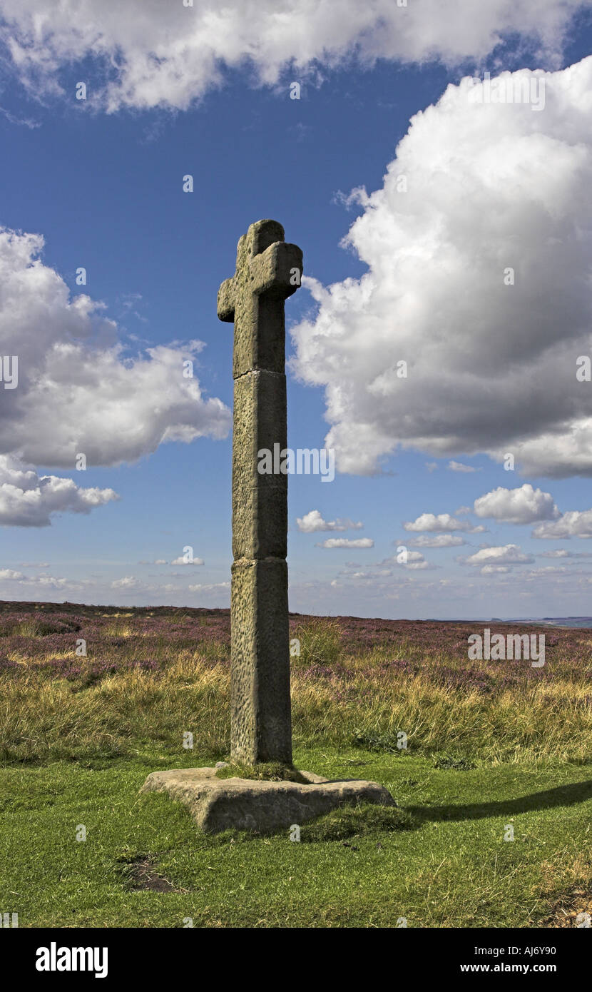 Les jeunes Ralph Croix dans le North York Moors National Park UK Banque D'Images