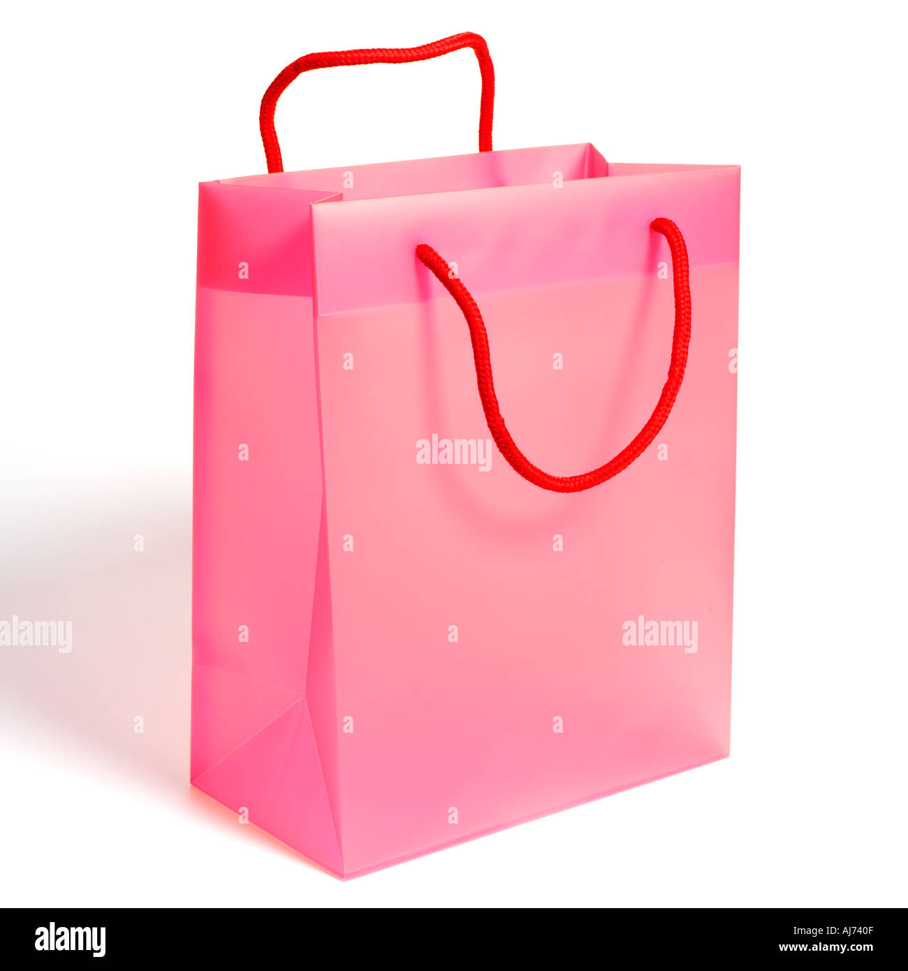 Sac shopping rose Banque D'Images