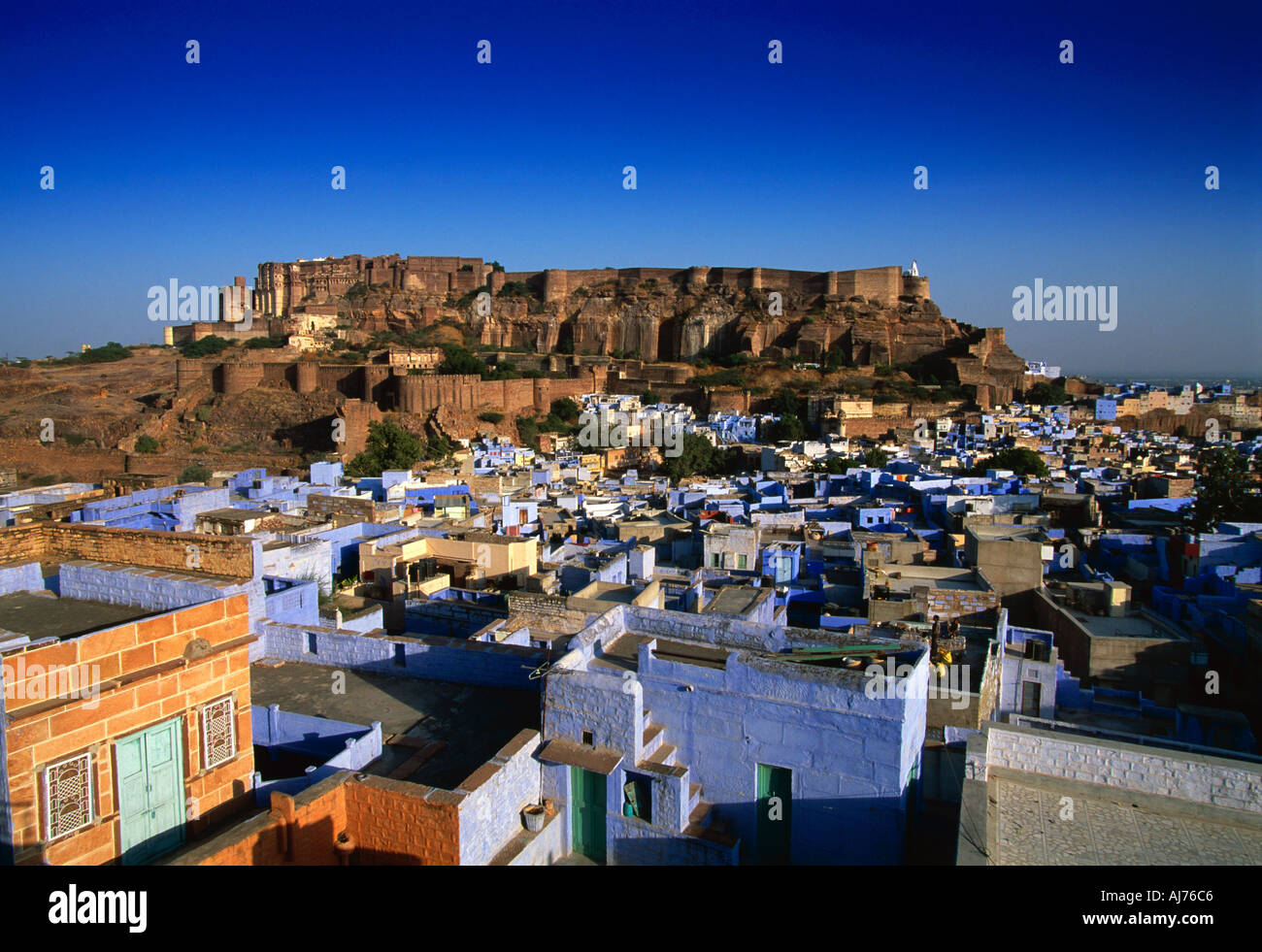 L'Inde, du Rajasthan, de Jodhpur, la ville bleue Banque D'Images