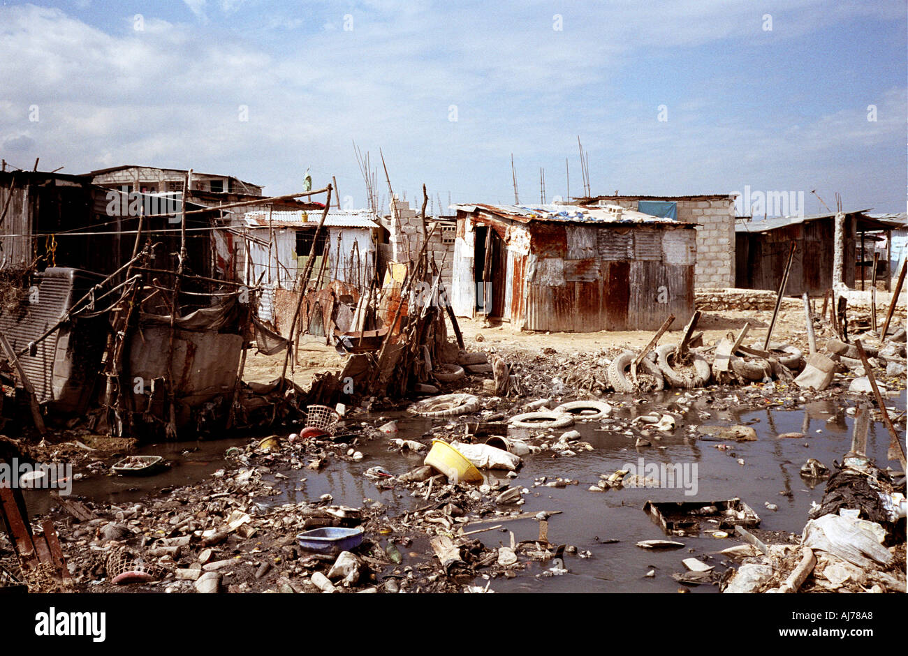 Haiti slum ville de soleil Port au Prince du ghetto Banque D'Images
