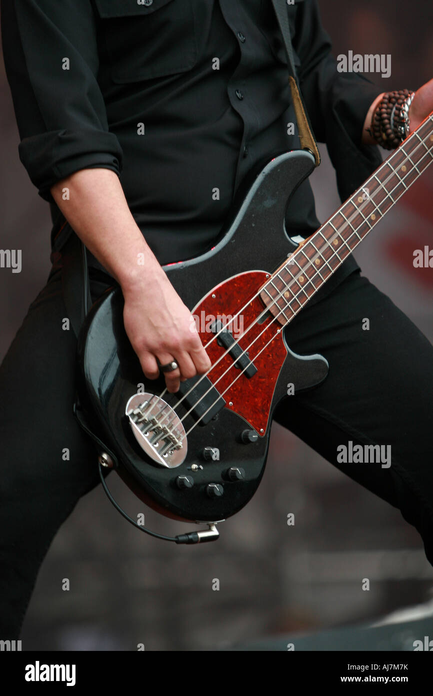 Le guitariste de Papa Roach au Rock am Ring Nurburgring Banque D'Images
