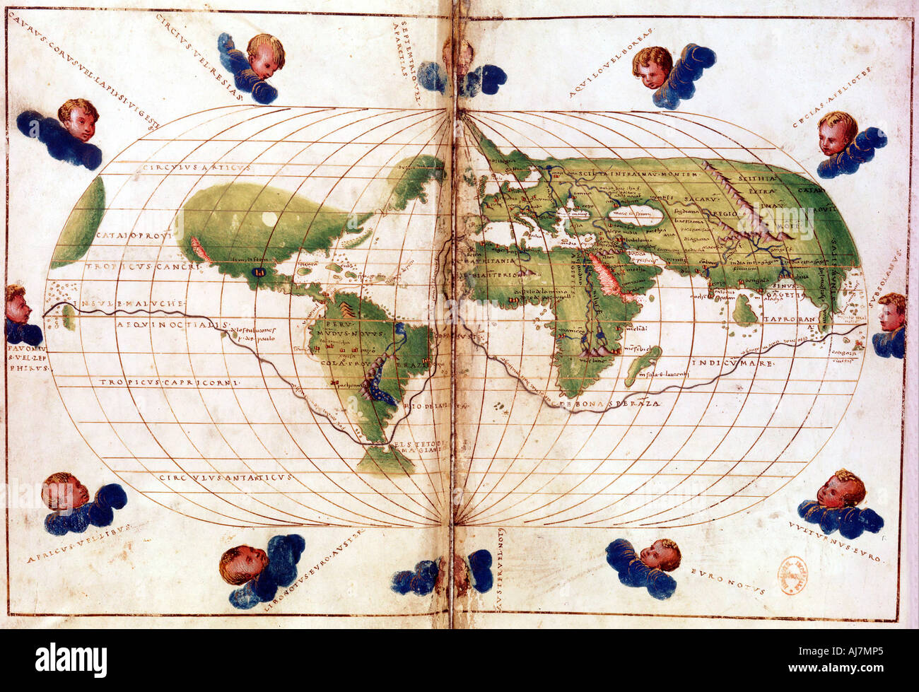 Site de Magellan's tour du monde, 1519-1521. Artiste : Inconnu Banque D'Images