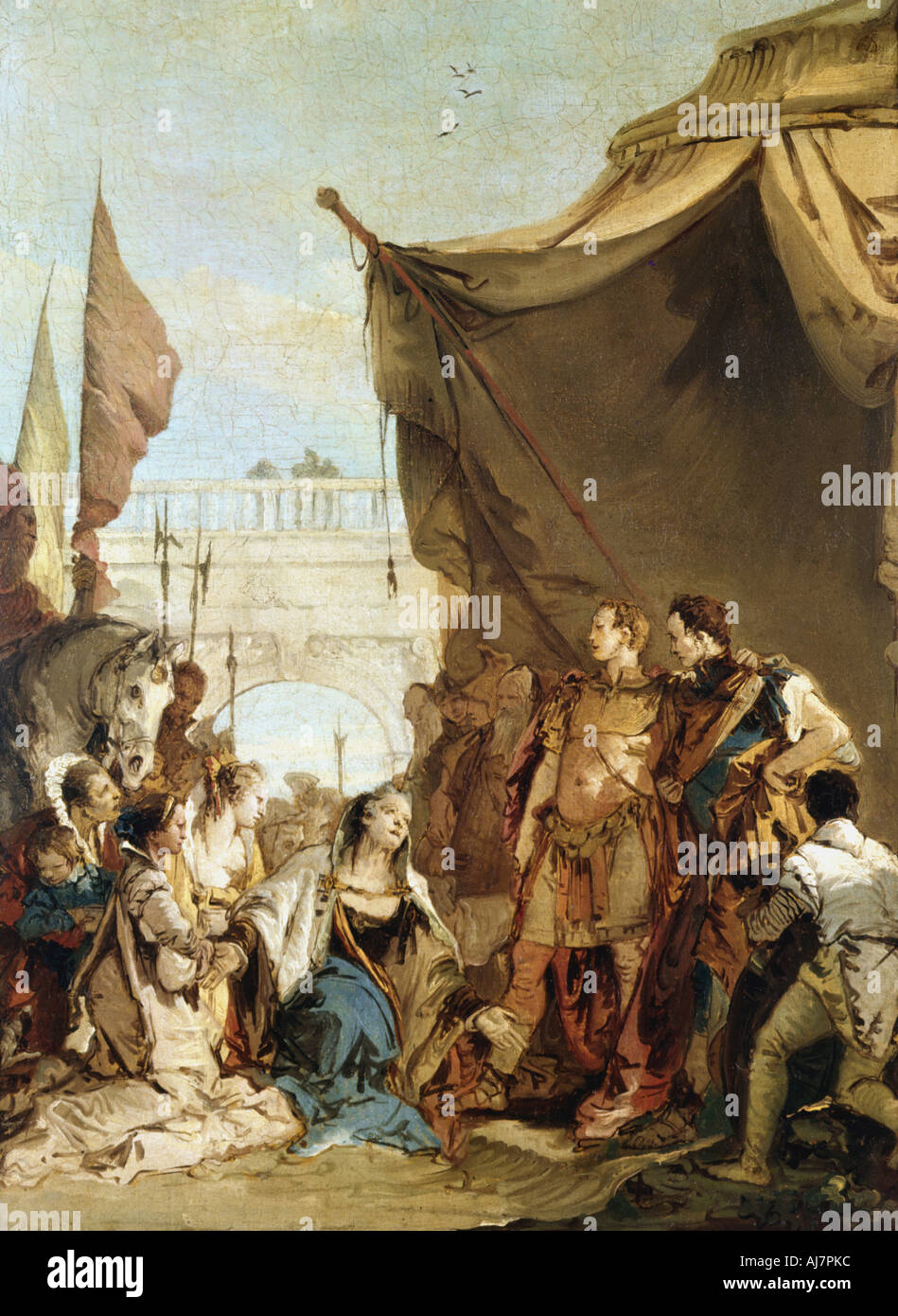 "La famille de Darius devant Alexandre', 333 BC, (c1745). Artiste : Giovanni Battista Tiepolo Banque D'Images