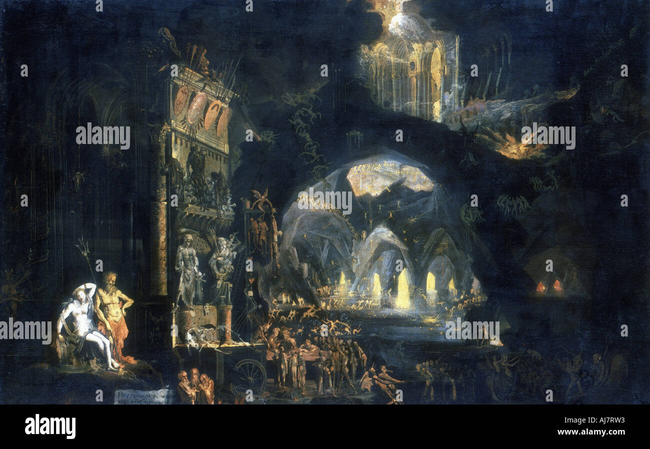 'L'enfer', c1613-c1644. Artiste : Francois de Nome Banque D'Images