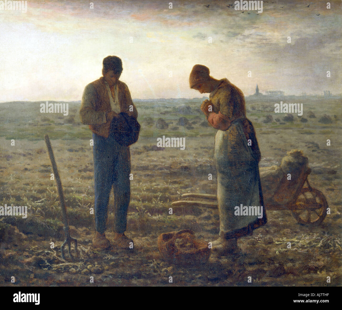 'L'Angélus', 1857-1859. Artiste : Jean Francois Millet Banque D'Images