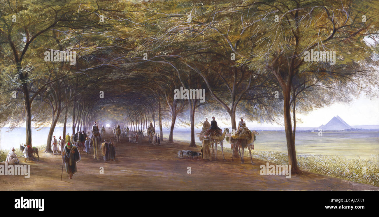 'La Route des Pyramides de Gizeh', c1873 (. Artiste : Edward Lear Banque D'Images