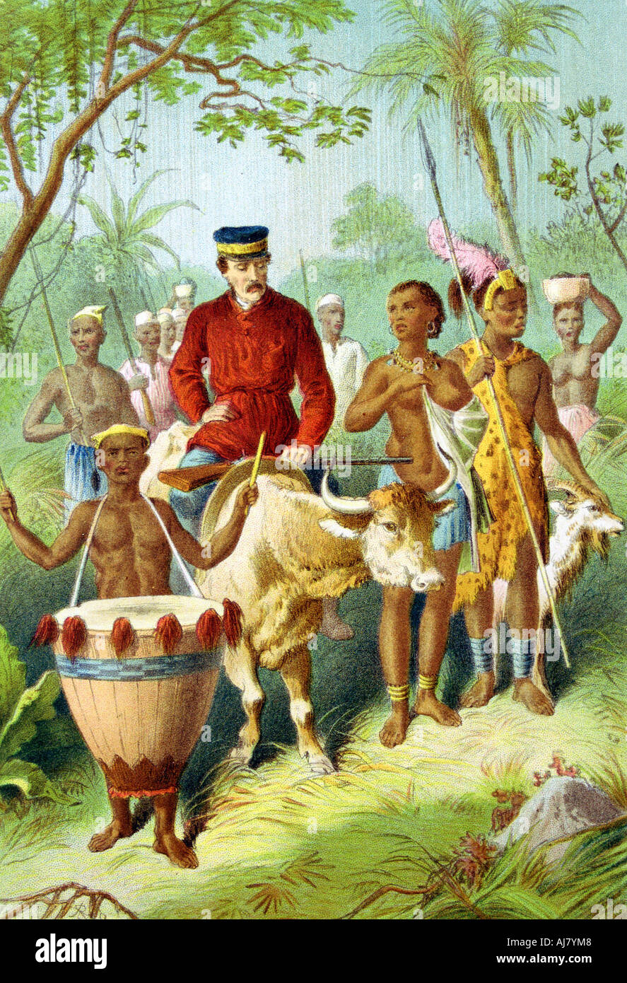 David Livingstone, missionnaire et explorateur écossais africains, c1870 (C1880). Artiste : Inconnu Banque D'Images