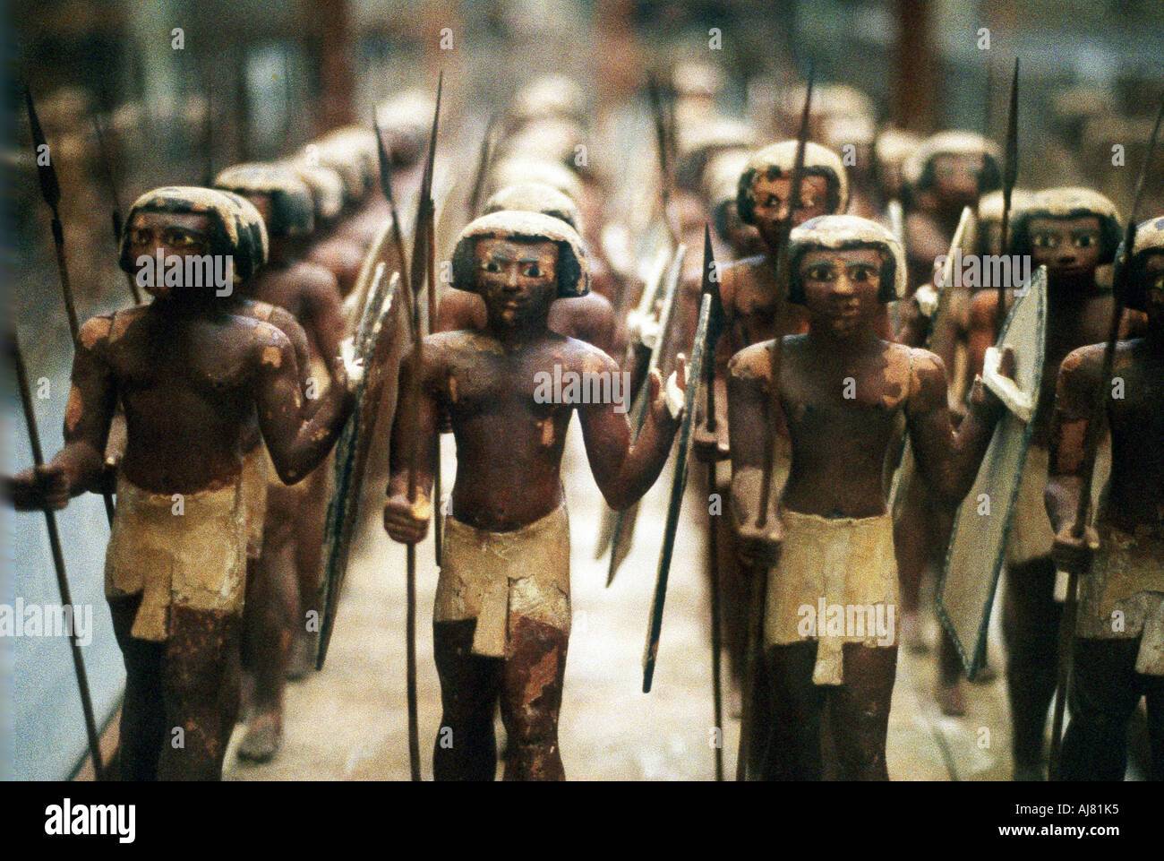 Les soldats de l'modèle tombe d'un 18ème dynastie de l'Égypte ancienne, Pharoah, 16ème-13ème siècle BC. Artiste : Inconnu Banque D'Images