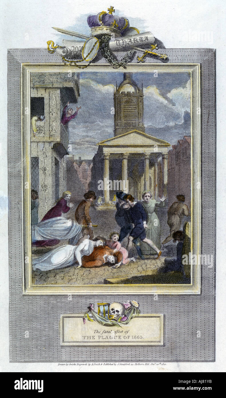 Peste de Londres, 1665 (1810). Artiste : Inconnu Banque D'Images