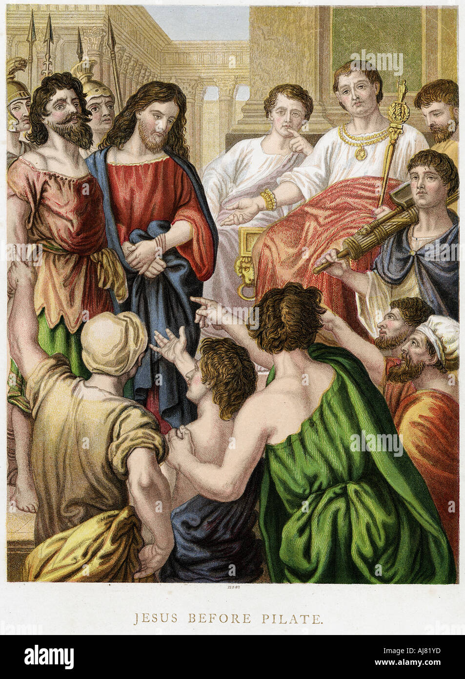 'Jésus devant Pilate', milieu du 19ème siècle. Artiste : Inconnu Banque D'Images