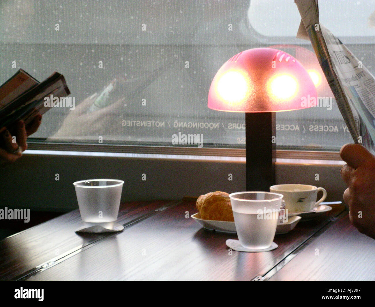 Sièges de première classe à bord du train Eurostar Banque D'Images