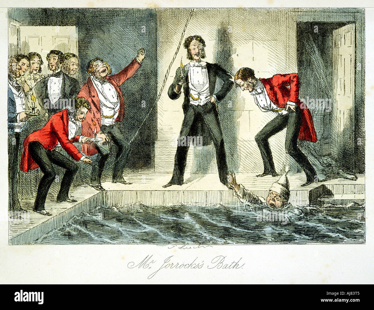 Mr'Jorrocks baignoire', 1845. Artiste : Inconnu Photo Stock - Alamy