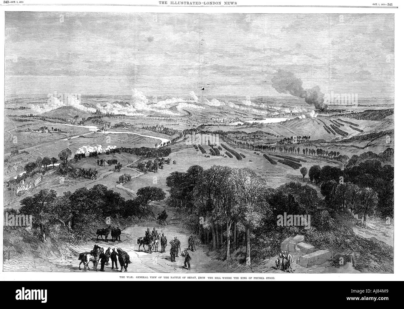 Bataille de Sedan, France, guerre franco-prussienne de 1870. Artiste : Inconnu Banque D'Images