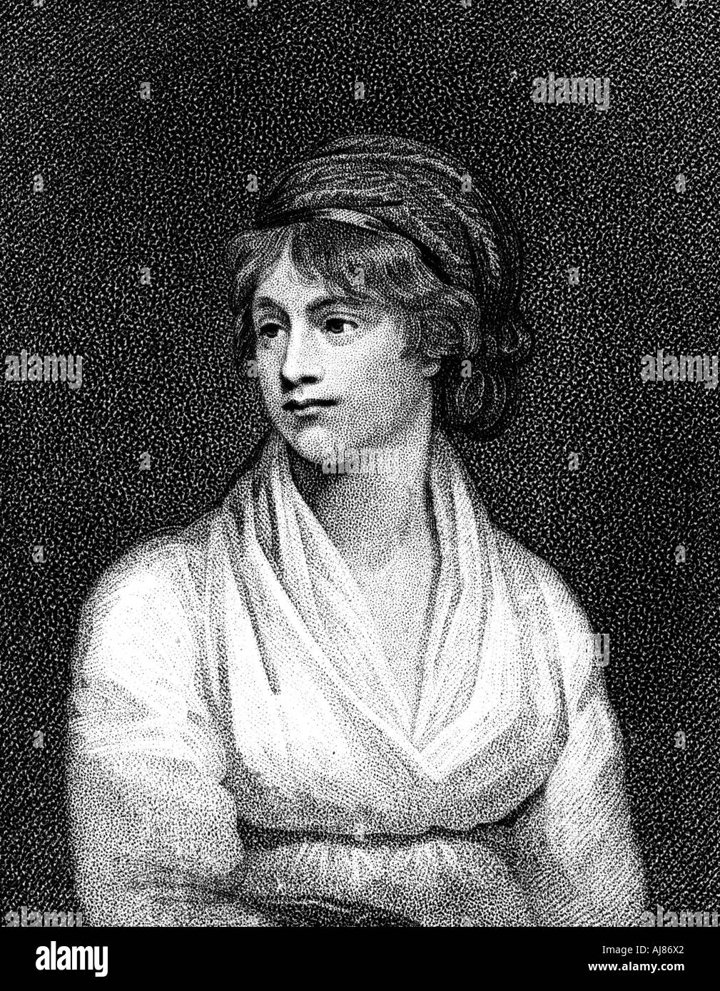 Mary Wollstonecraft, 18e siècle, professeur de français, écrivain et féministe. Artiste : Inconnu Banque D'Images