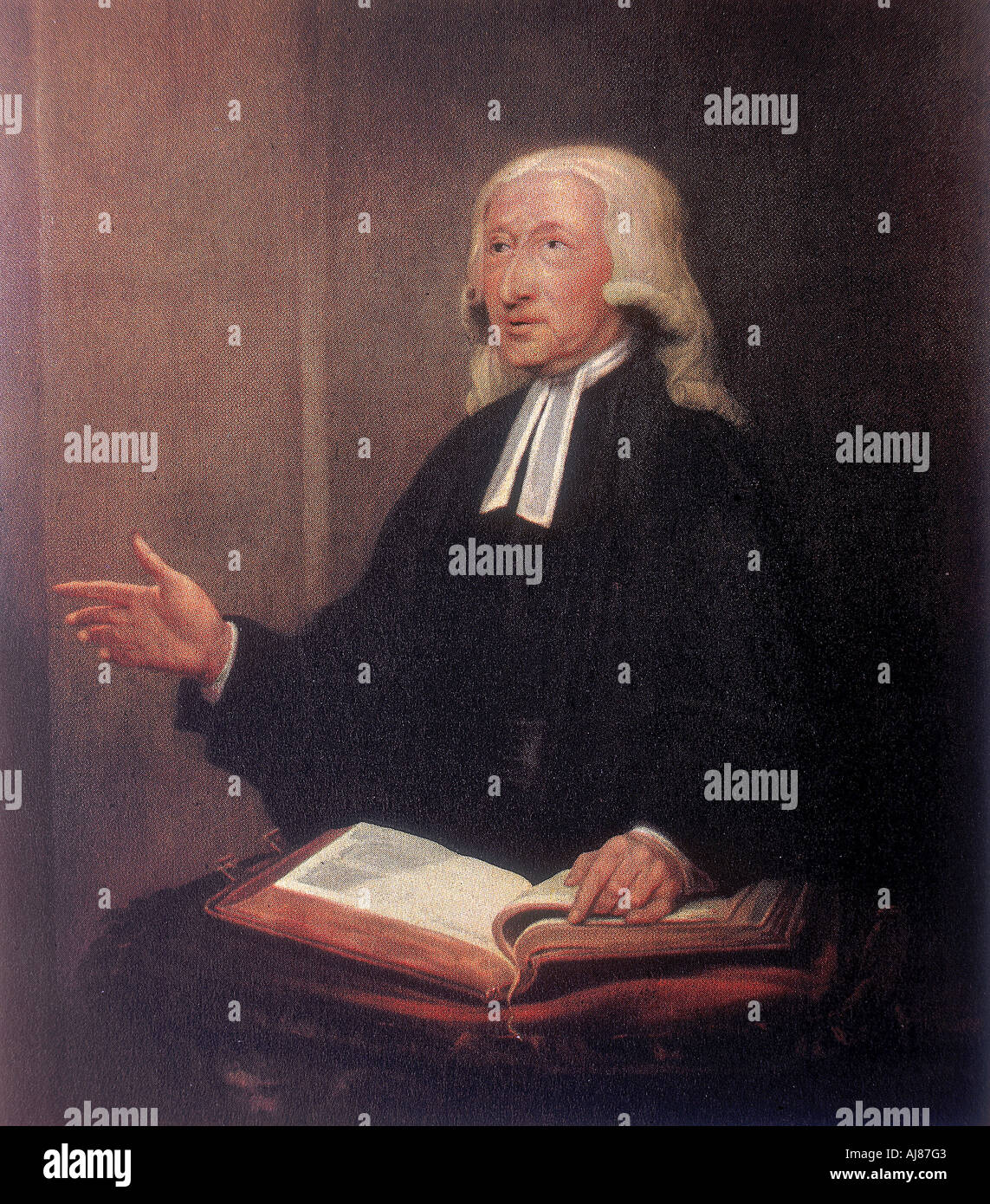 John Wesley, 18e siècle English non-conformiste prédicateur. Artiste : Inconnu Banque D'Images
