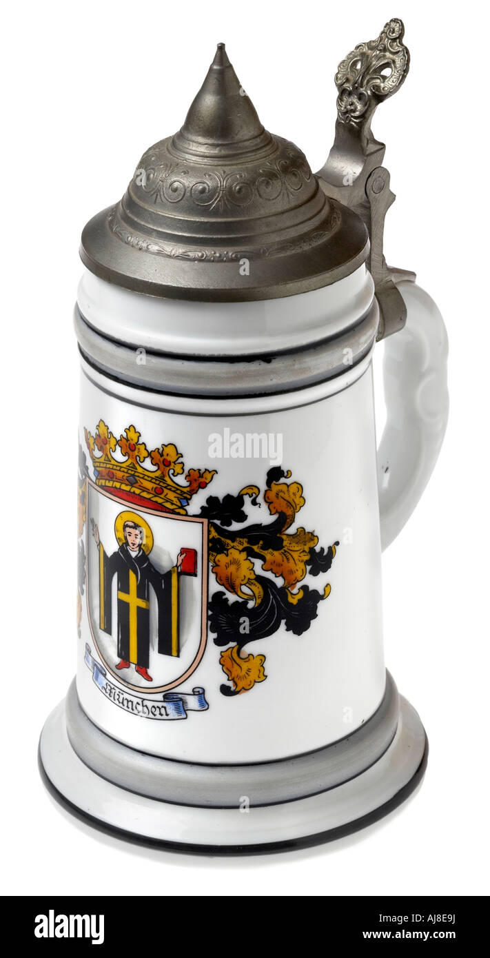 Bière militaire allemand stein, avant la Deuxième Guerre mondiale, Banque D'Images