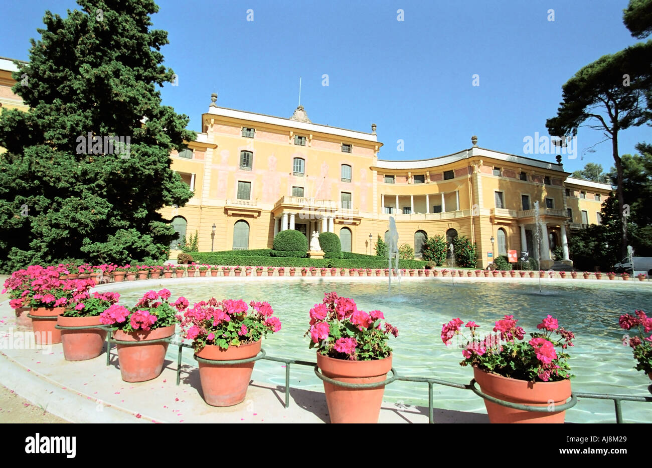 Palau Reial de Pedralbes Barcelone Espagne Banque D'Images