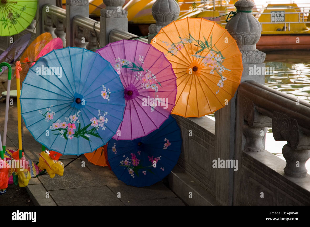 Parapluies de papier à Beijing Banque D'Images