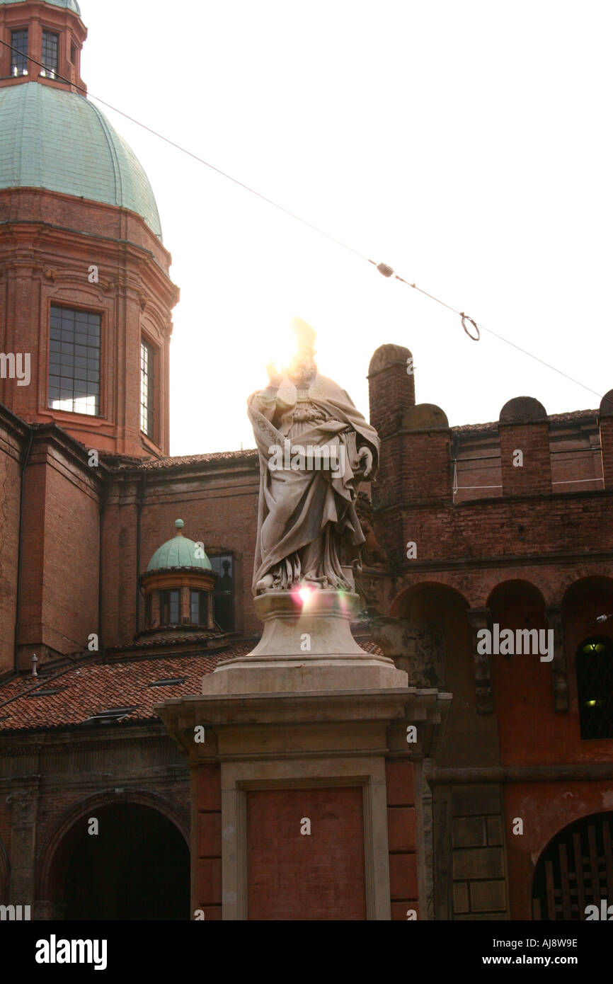 Statue à Bologne Banque D'Images
