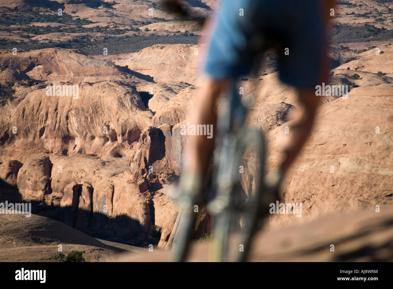 Mountain biker, Moab, Utah Banque D'Images