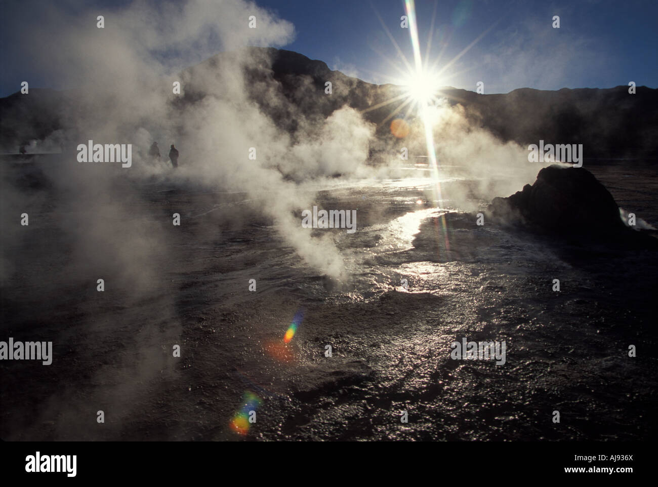 Thermique Geo hot springs Banque D'Images