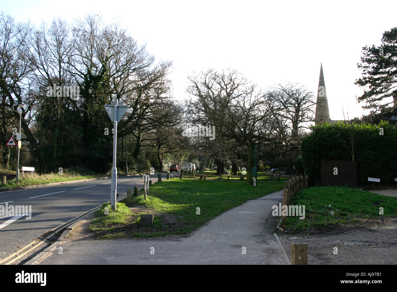 Commune de Chislehurst avec le lac Feb 2004 Banque D'Images