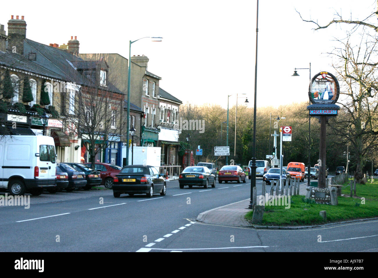 Village de Chislehurst Kent Angleterre Feb 2004 Banque D'Images