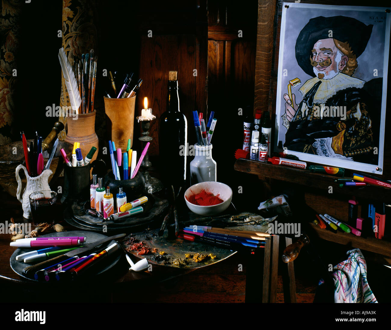 Feutres en Studio Banque D'Images