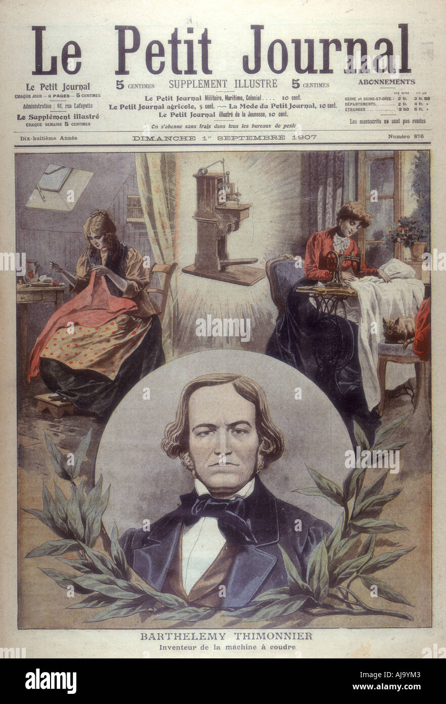Barthelemy Thimonnier, inventeur français du 19e siècle, [1907]. Artiste : Inconnu Banque D'Images
