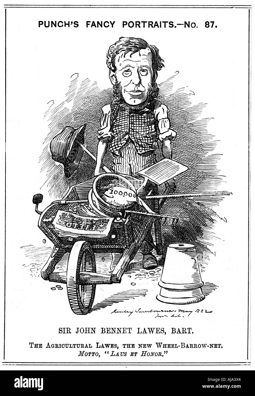 John Bennett Lawes, agronome français, 1882. Edward Linley Sambourne Artiste : Banque D'Images