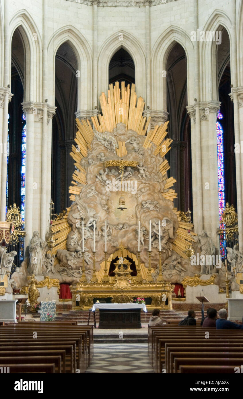 Détail de la cathédrale d'Amiens, Amiens, Picardie, France Banque D'Images
