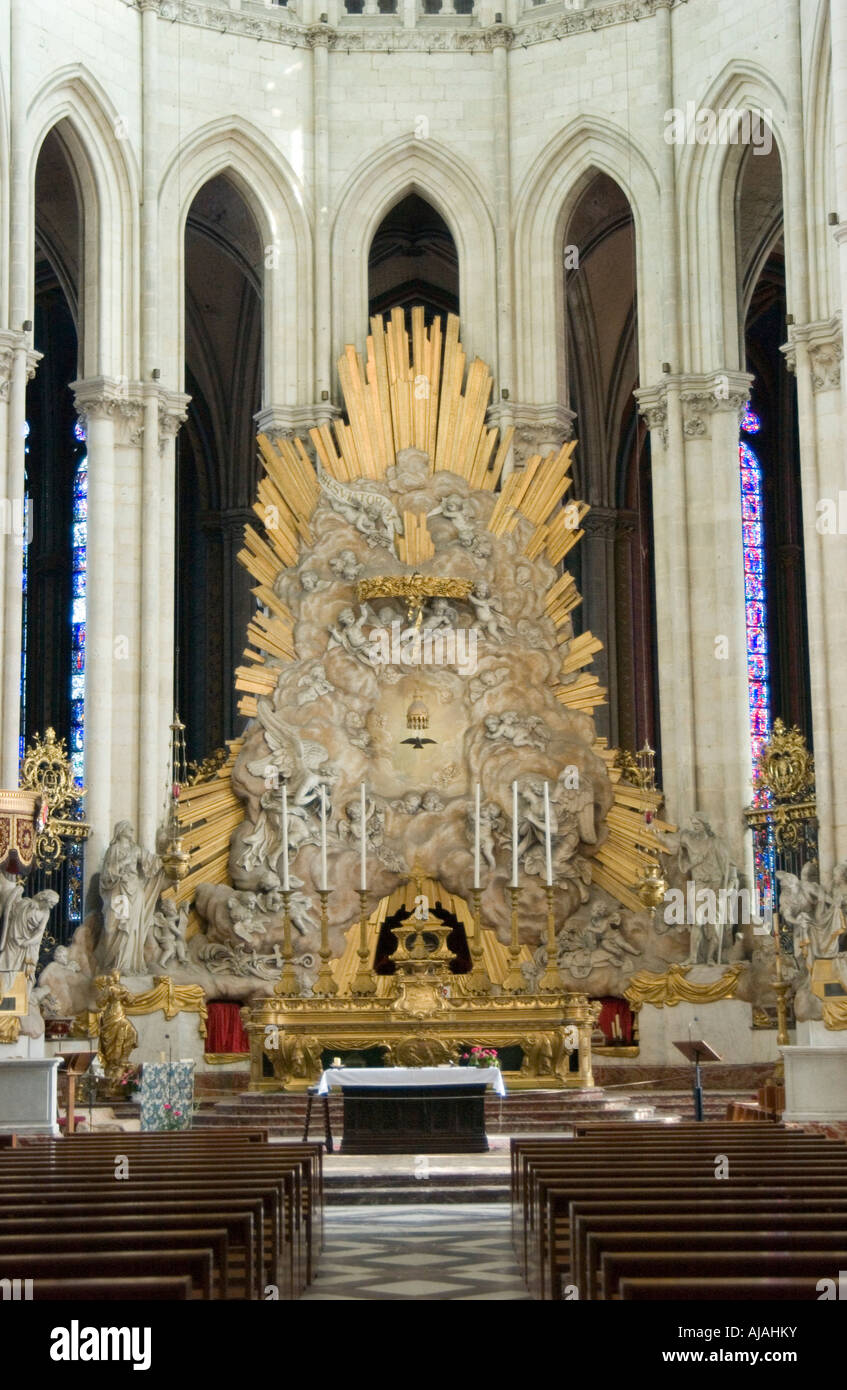 Détail de la cathédrale d'Amiens, Amiens, Picardie, France Banque D'Images