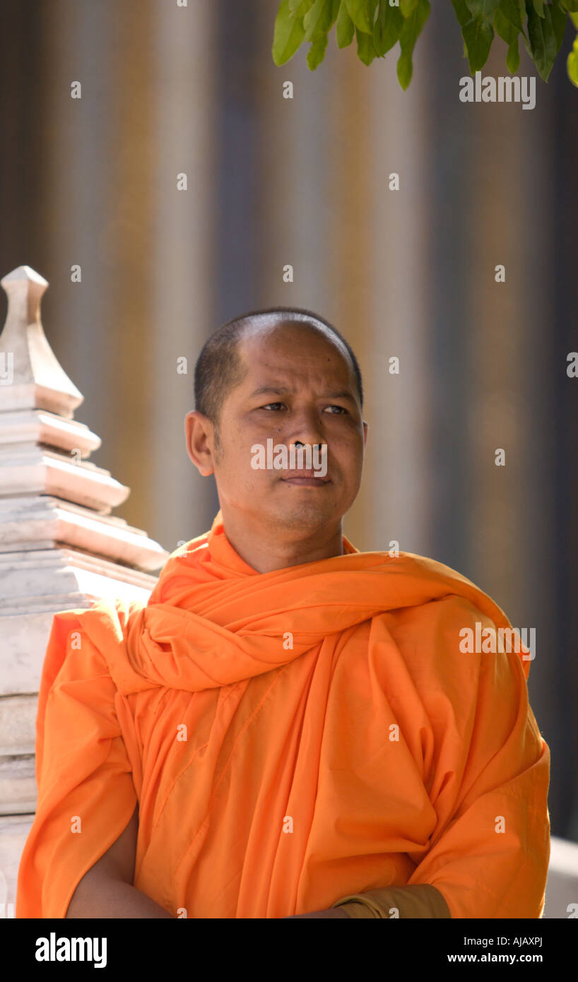 Le Moine au Grand Palais en Thaïlande Banque D'Images