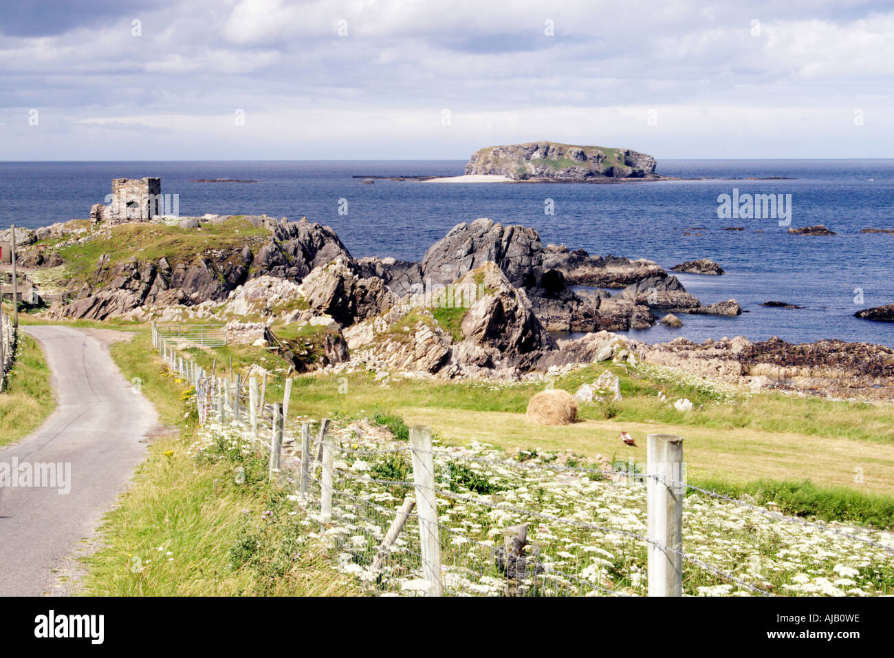 Glasheady island vu de l'île de Doagh, Donegal, Irlande, Inishowen. Banque D'Images